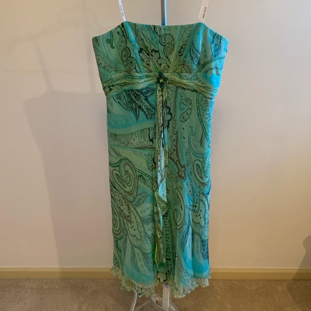 Laundry Shelli Segal 100% Silk Strapless Dress